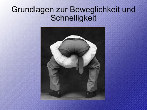 Beweglichkeit und Schnelligkeit im Alter - Department Sport ...