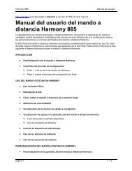 Manual del usuario del mando a distancia Harmony 885