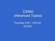 CS580 – Advanced Topics