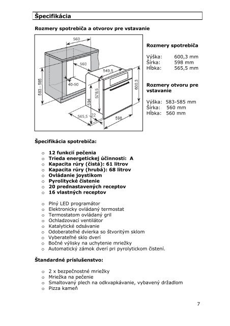 B272M 60cm Multifunction built in oven. - baumatic.cz