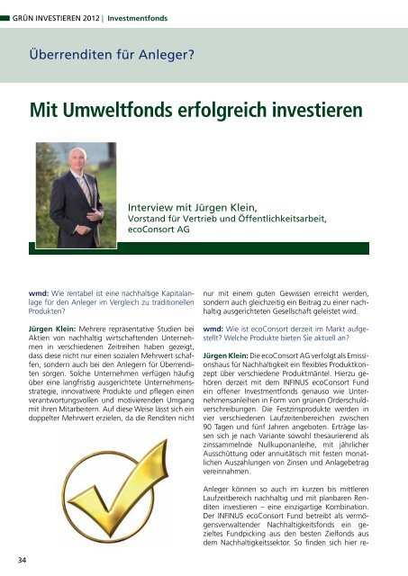 GRÜN INVESTIEREN 2012 - Das eMagazin