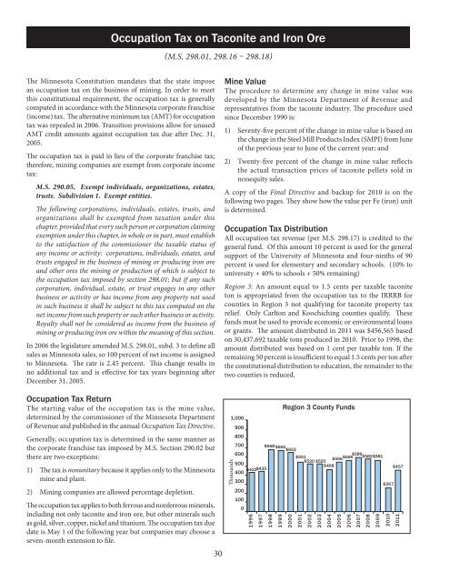 Mining Tax Guide - Minnesota State Legislature