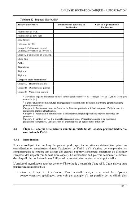 Guide relatif à l'analyse socio- économique ... - ECHA - Europa