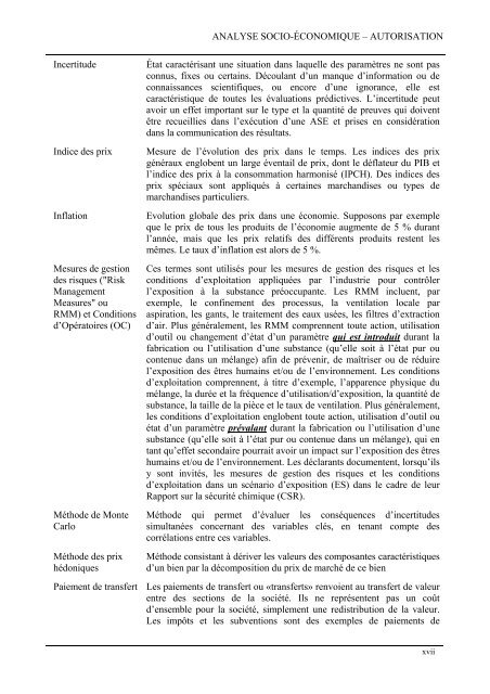 Guide relatif à l'analyse socio- économique ... - ECHA - Europa