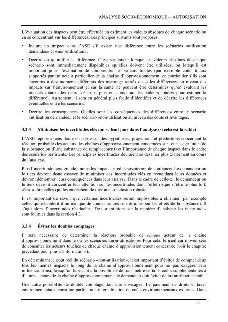 Guide relatif à l'analyse socio- économique ... - ECHA - Europa