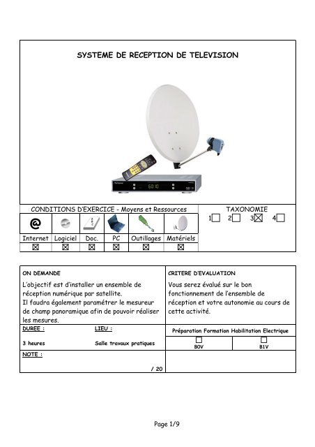 TP installation parabole