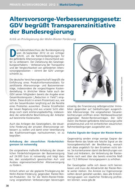 Private Altersvorsorge 2012 - Das eMagazin!