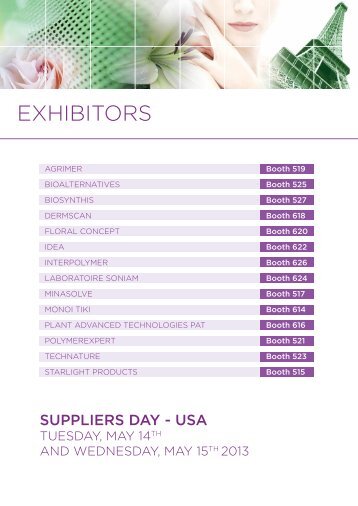 Suppliers' Day catalogue - French exporters directory