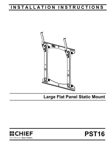 PST16 INSTALLATION INSTRUCTIONS - Chief