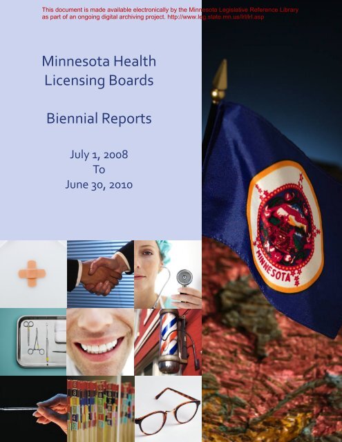 Minnesota Health Licensing Boards Biennial Reports