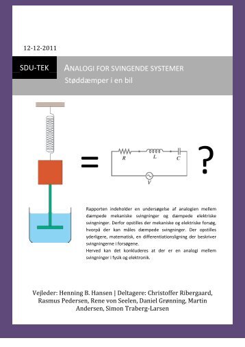 Analogi for svingende systemer [Dec. 2011] - Simon Traberg-Larsen