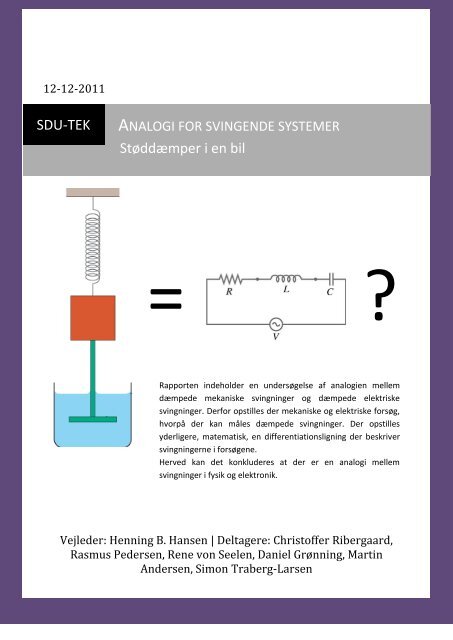 Analogi for svingende systemer [Dec. 2011] - Simon Traberg-Larsen