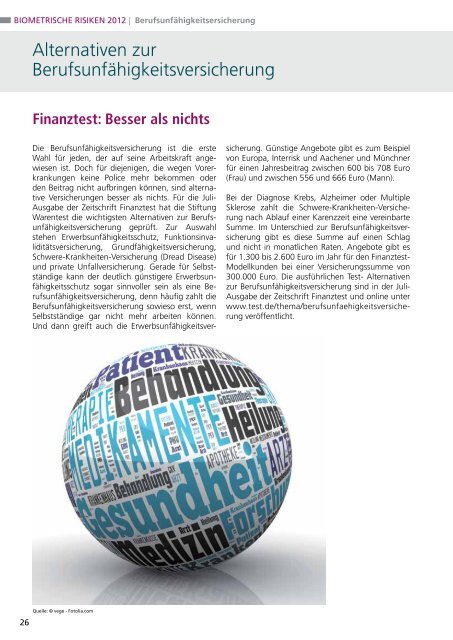Biometrische Risiken 2012 - Das eMagazin!
