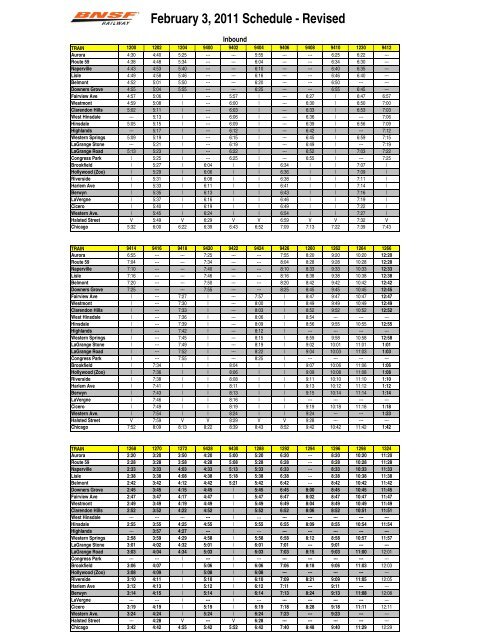 Bnsf Metra Train Schedule Transit Briefs: Metra, Metrolink, QLine,