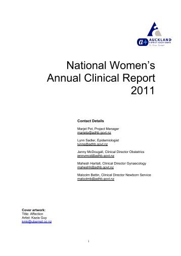 National Women's Annual Clinical Report 2011