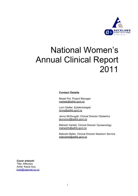 National Women's Annual Clinical Report 2011