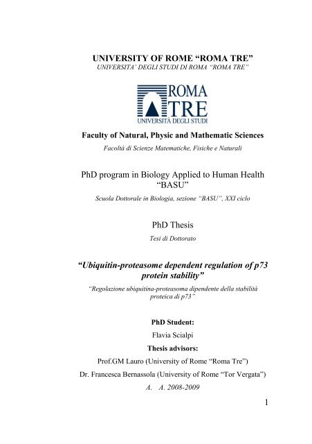 Phd Thesis Ubiquitin Proteasome