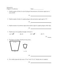 Chapter 11 Test Review with Key