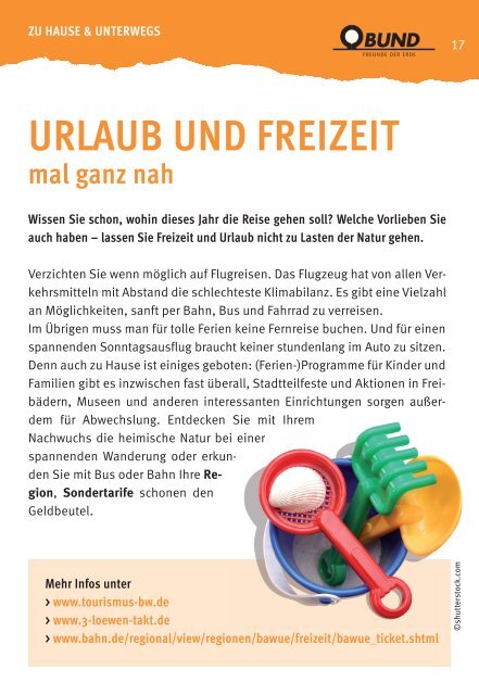 BUND Umwelt-Tipps Heilbronn / Heidelberg / Mannheim 2013