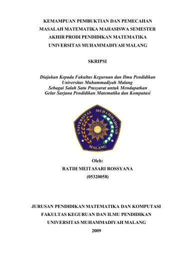 kemampuan pembuktian dan pemecahan masalah matematika ...