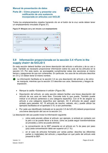 Manual de presentación de datos - ECHA - Europa