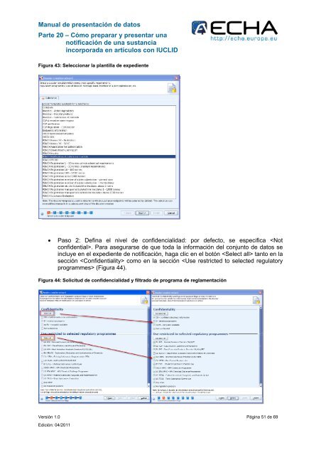 Manual de presentación de datos - ECHA - Europa