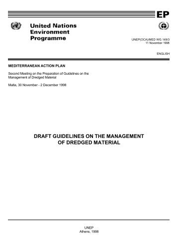 draft guidelines on the management of dredged material