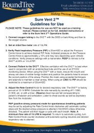 Sure Vent 2™ Guidelines for Use - Bound Tree Medical