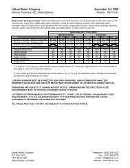 Lattner Prices October 2008 - Lattner Industrial Boilers