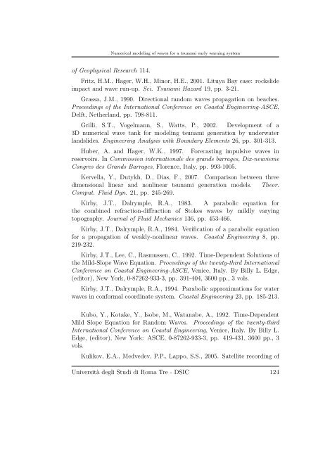 Numerical modeling of waves for a tsunami early warning system