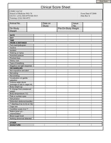 Score Sheet