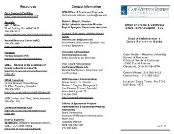 Quick Reference Guide - Administrators - Case Western Reserve ...