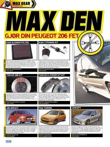 max den gjør din peugeot 206 fet