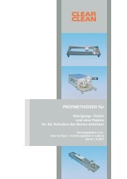 PRÜFMETHODEN für Reinigungs -  Clear & Clean GmbH