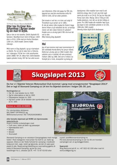 Sidevogna nr. 1 - 2013 - Norsk Veteran Motorsykkel Club