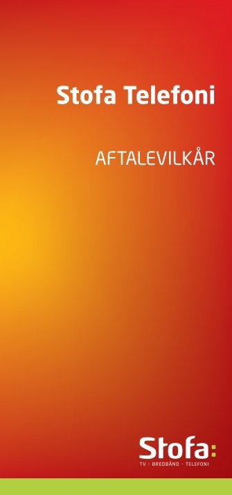 Aftalevilkår - Stofa