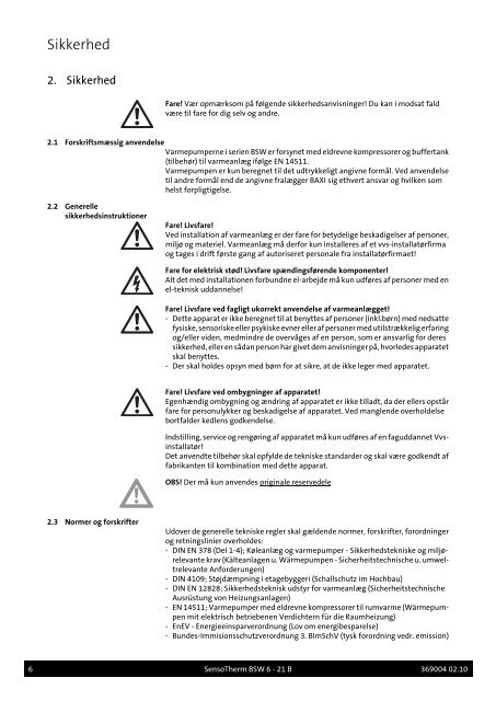 Installationshåndbog BSW - Baxi