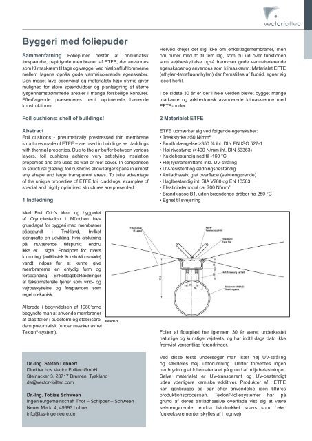 Byggeri med foliepuder - Vector Foiltec