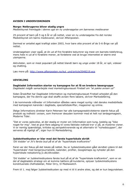 Nyhedsbrevet Dansk Presse nr. 9 - Danske Dagblades Forening