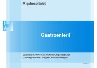 Gastroenteritis Ledende overlæge Bettina Lundgren ... - DKCS