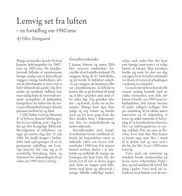 Ellen Damgaards artikel "Lemvig set fra luften" - Lemvig museum