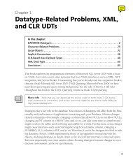 Datatype-Related Problems, XML, and CLR UDTs