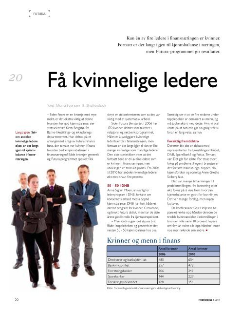 Last ned Finansfokus 08/11 som PDF - Finansforbundet