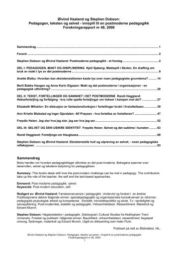 Forskningrapport 482000.pdf - Høgskolen i Lillehammer