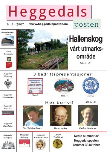 posten Hallenskog - Heggedalsposten