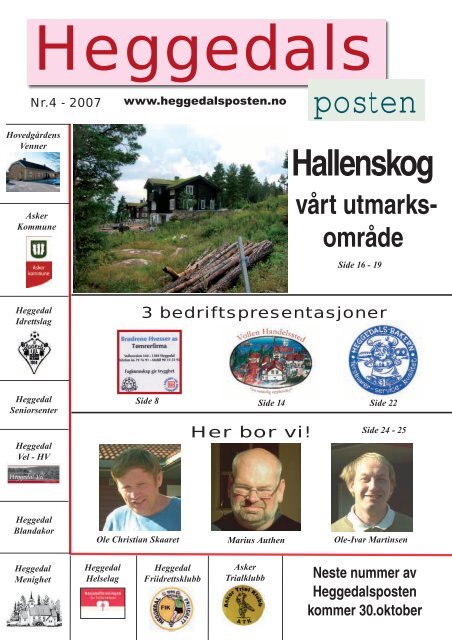 posten Hallenskog - Heggedalsposten