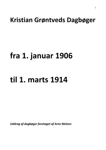 Dagbog 2. 1/1 1906 - Bjergby - Mygdal Lokalhistoriske Forening