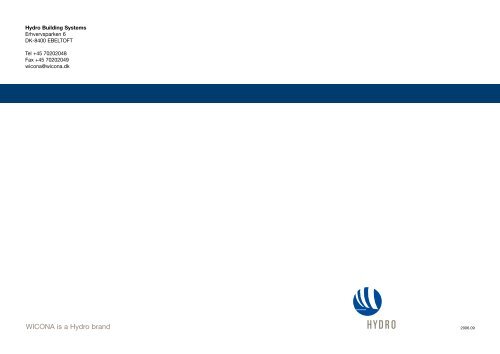 WICONA information om 2006 systemerne for arkitekter og rådgivere