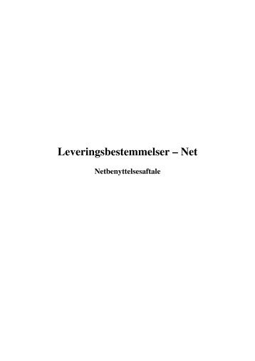 Leveringsbestemmelser – Net - Midtfyns Elforsyning