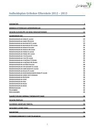 Indholdsplan Gribskov Efterskole 2012 – 2013